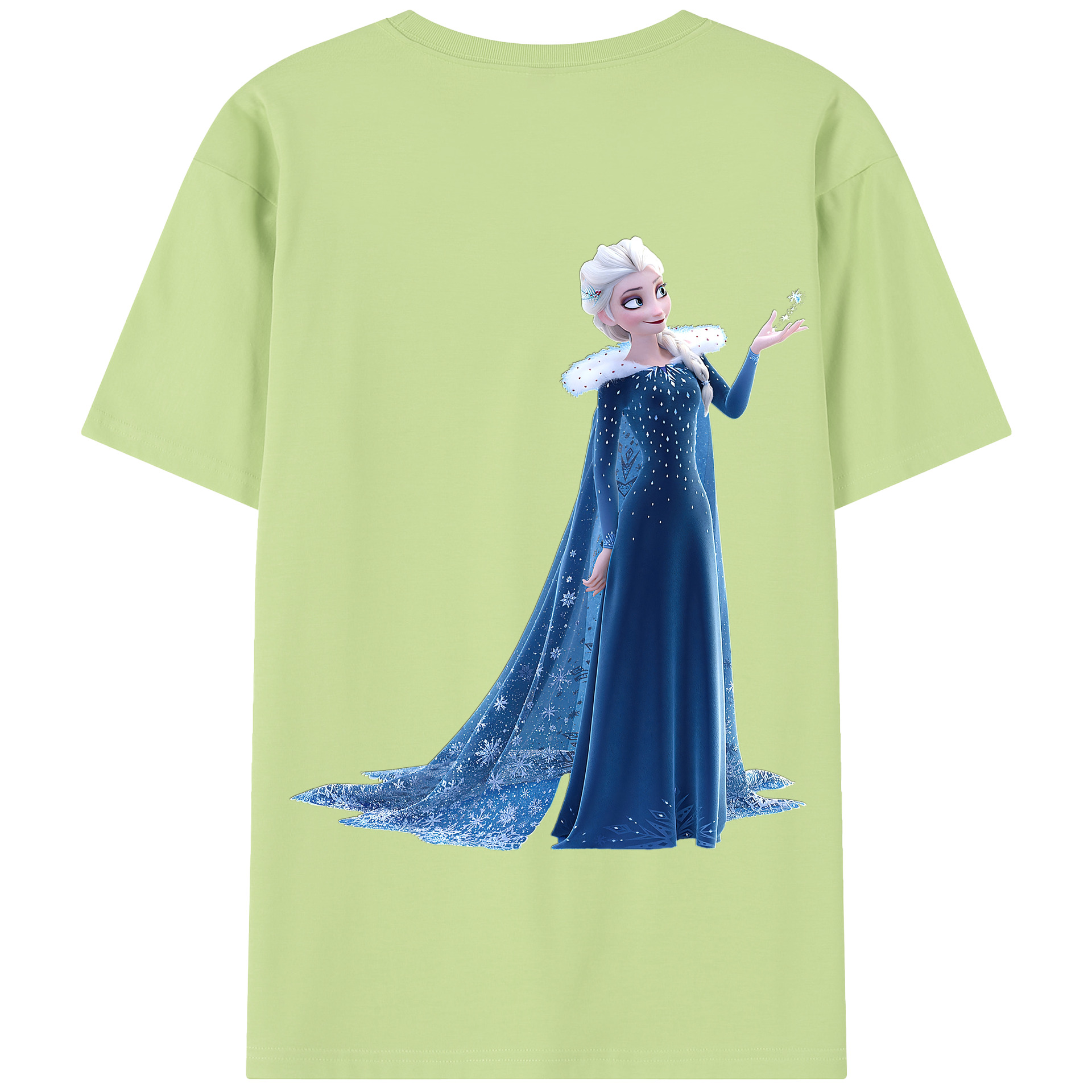 （画像用） アナと雪の女王 アンナ エルサ Frozen Anna Elsa 綿100％半袖Tシャツ（背面プリント）